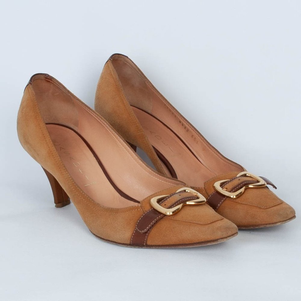 Casadei Suede Buckle‎ Pump Heels Size 9